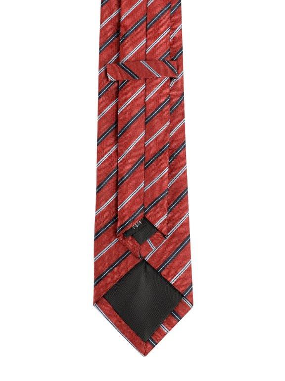 Maroon Diagonal Striped Necktie