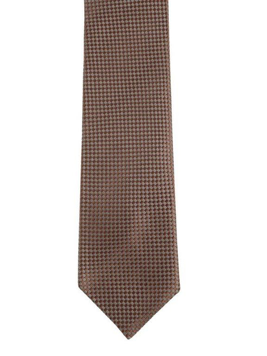Alvaro Castagnino Brown & Grey Coloured Microfiber Necktie for Men