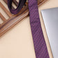 Alvaro Castagnino Purple & Black Coloured Microfiber Necktie for Men