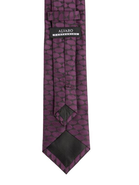Alvaro Castagnino Purple & Black Coloured Microfiber Necktie for Men