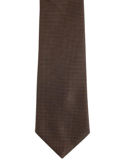 Alvaro Castagnino Brown Coloured Microfiber Necktie for Men