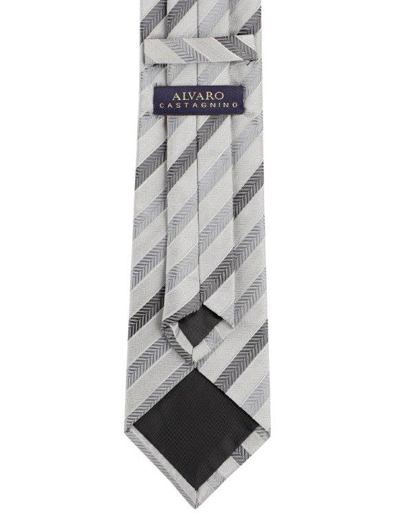 Alvaro Castagnino Grey Coloured Microfiber Necktie for Men