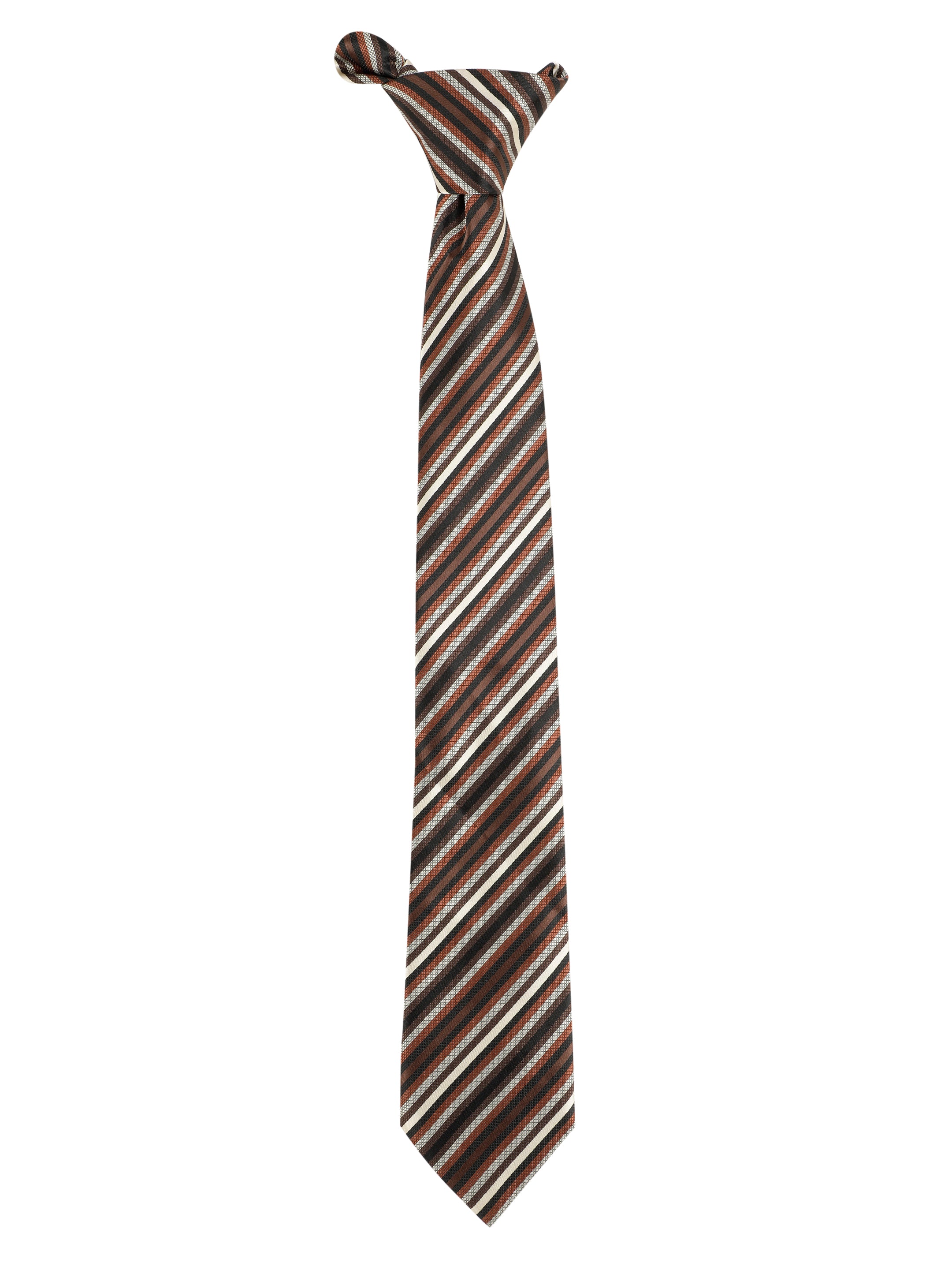 Striped Brown Diagonal Necktie