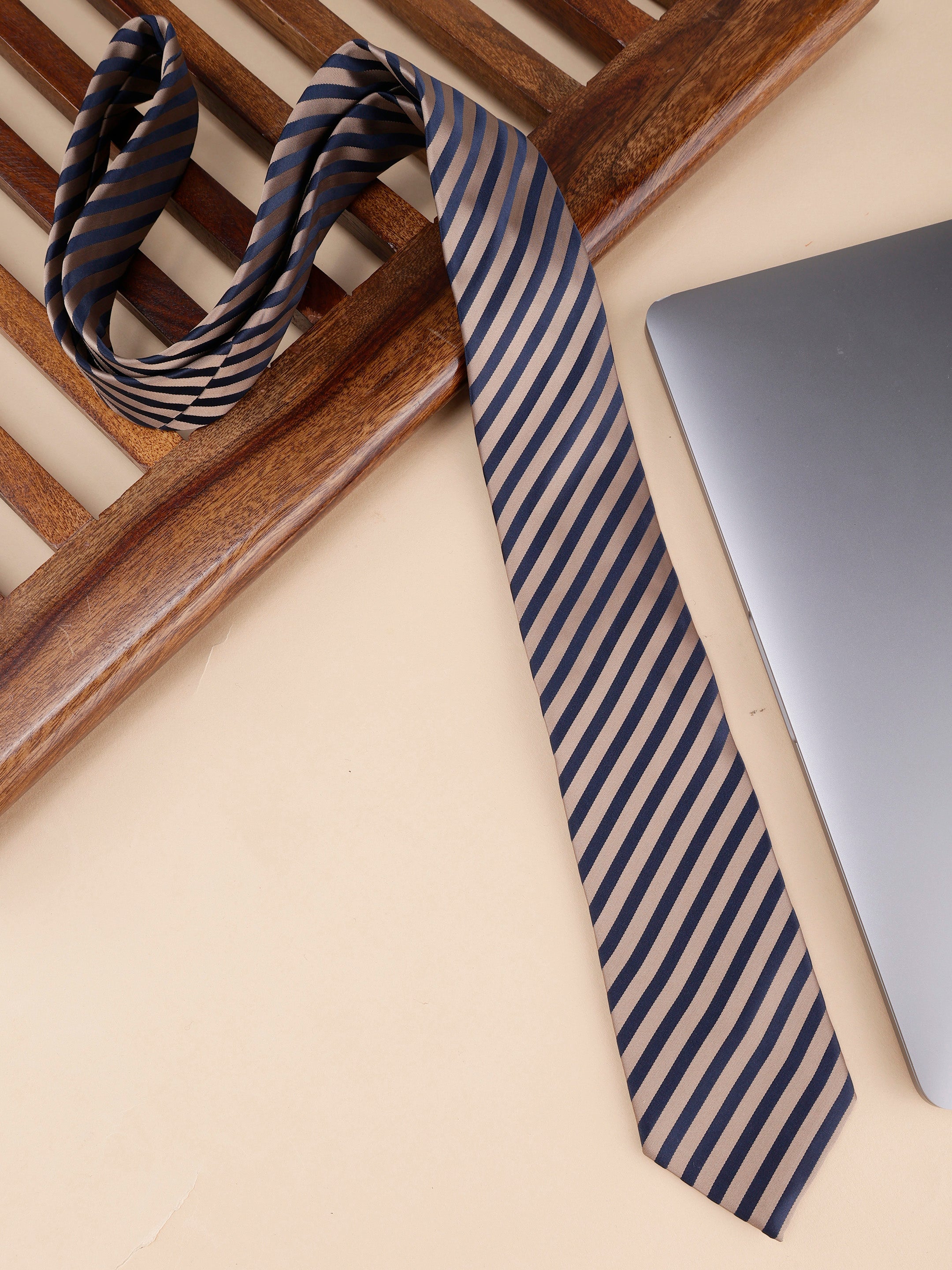 Striped Brown Diagonal Necktie