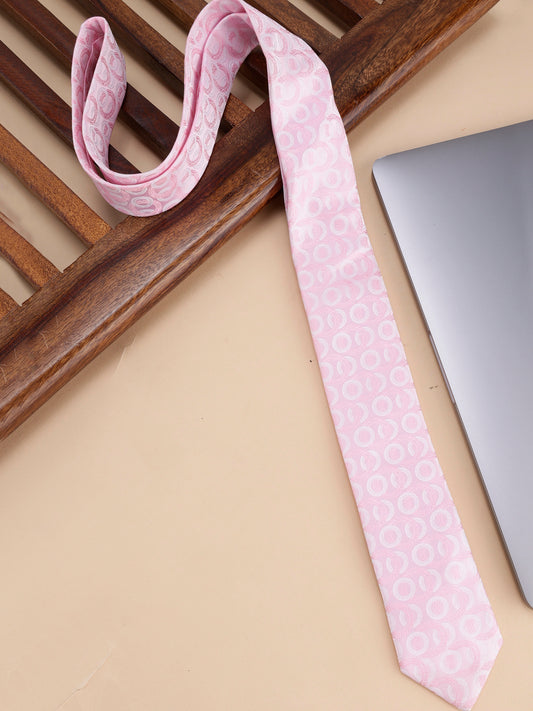 Alvaro Castagnino Pink Coloured Microfiber Necktie for Men