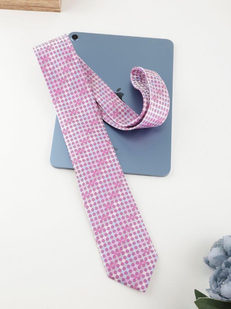 Alvaro Castagnino Pink Coloured Silk Necktie for Men