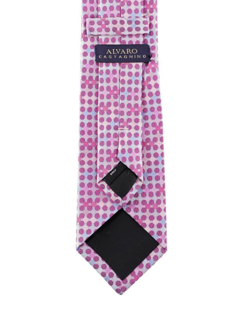 Pink Polka Dot Silk Necktie