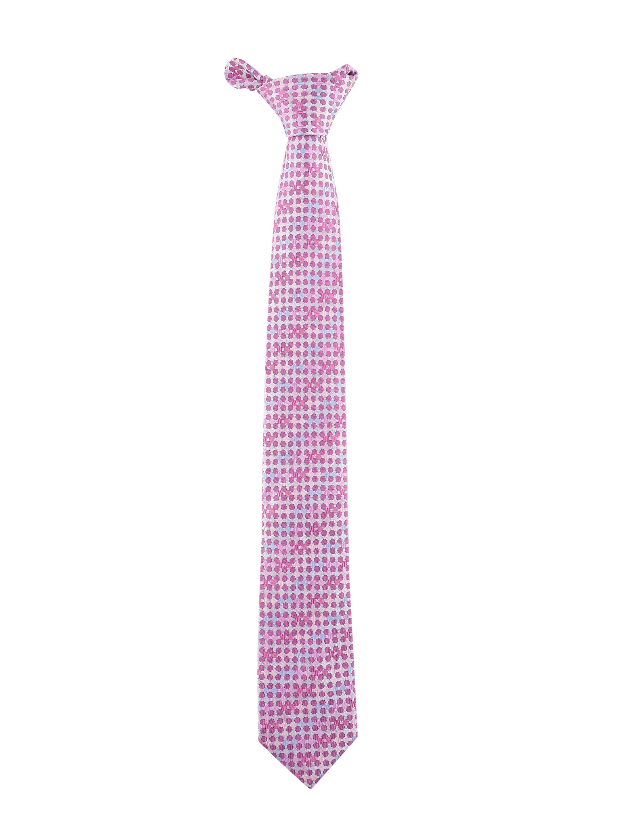 Pink Polka Dot Silk Necktie