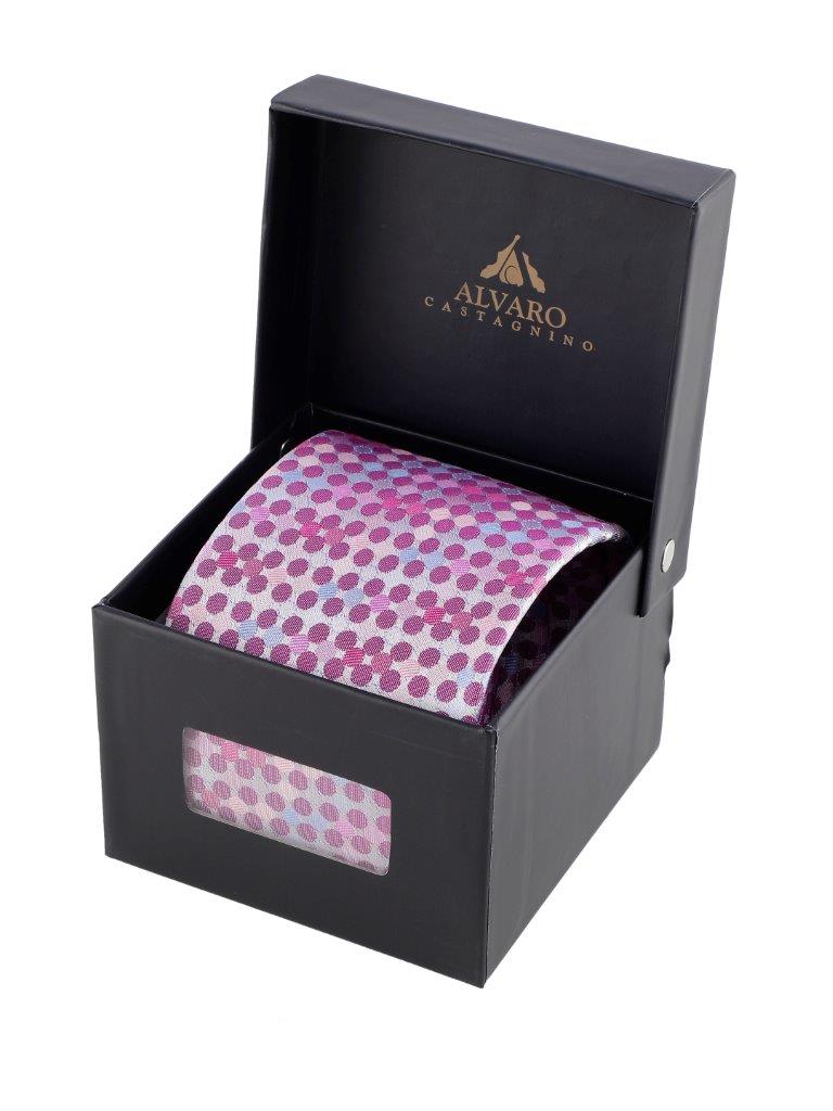 Pink Polka Dot Silk Necktie