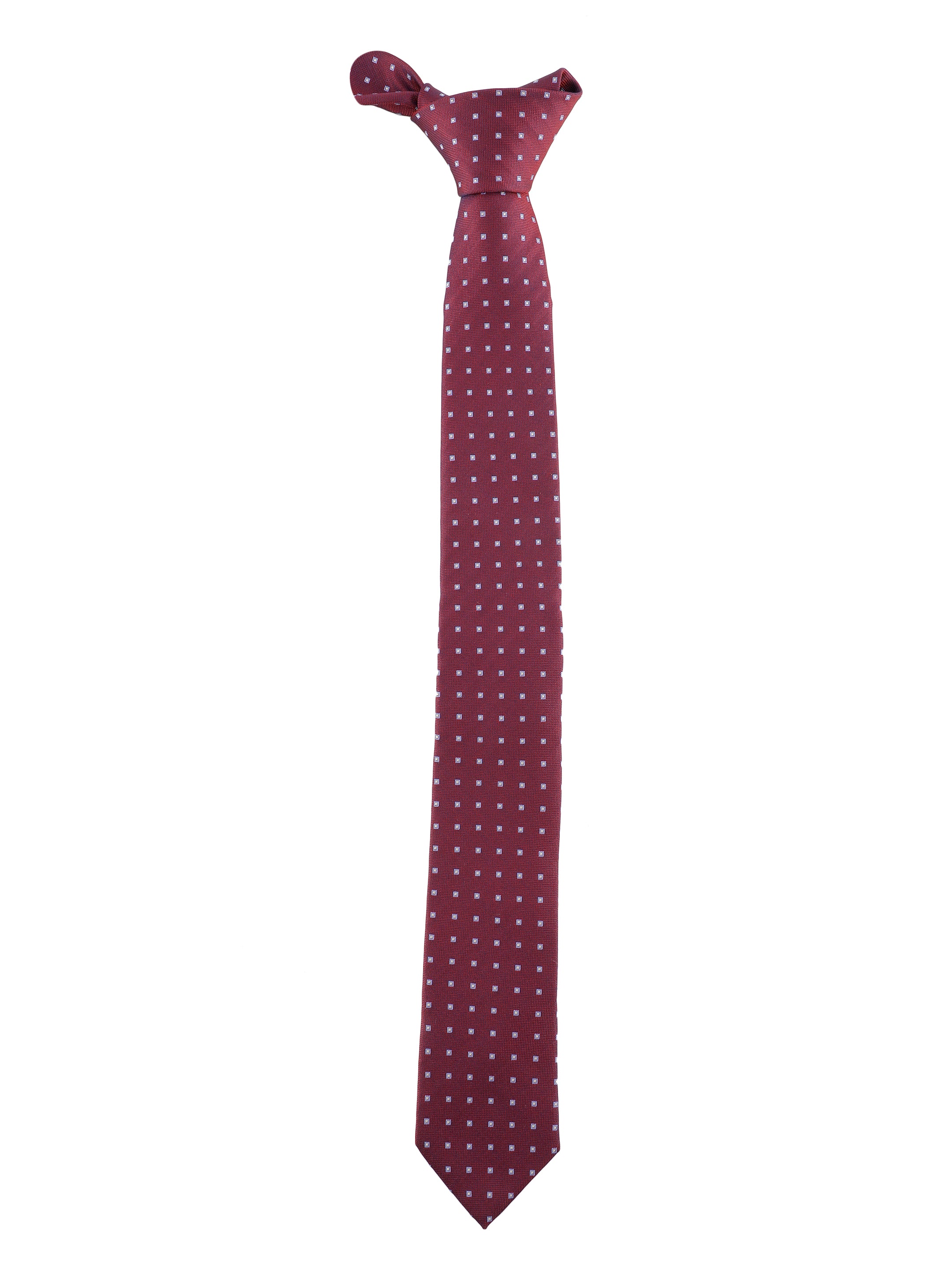 Maroon Micro Dot Silk Necktie