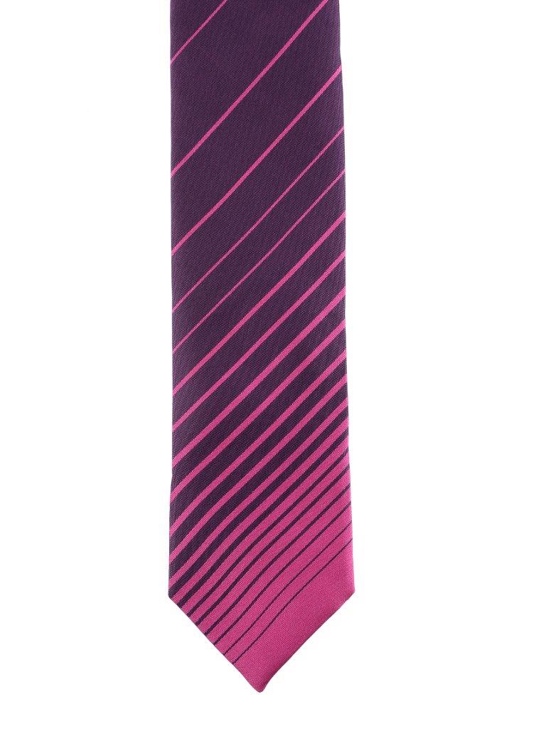 Purple & Pink Striped Silk Necktie