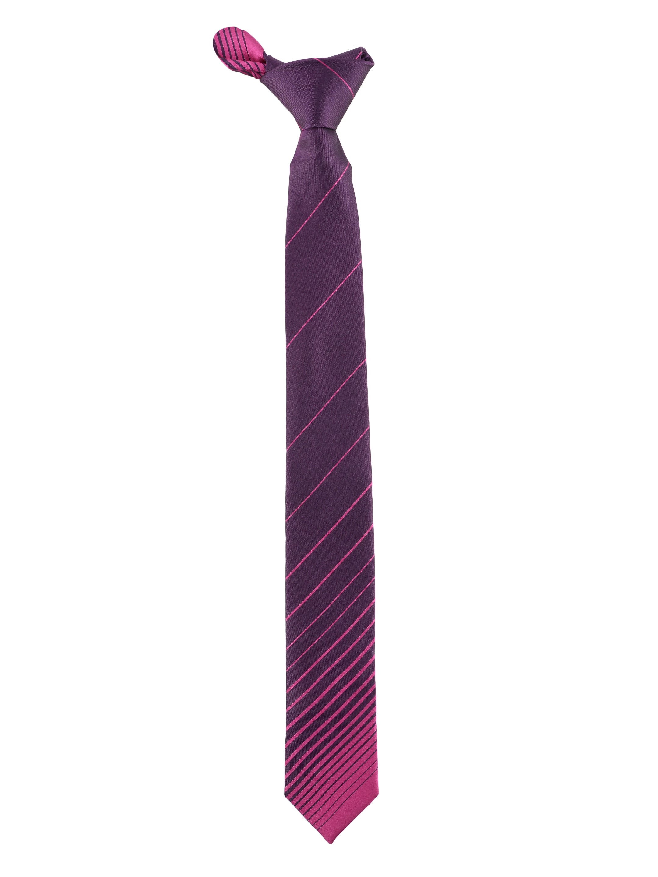 Purple & Pink Striped Silk Necktie