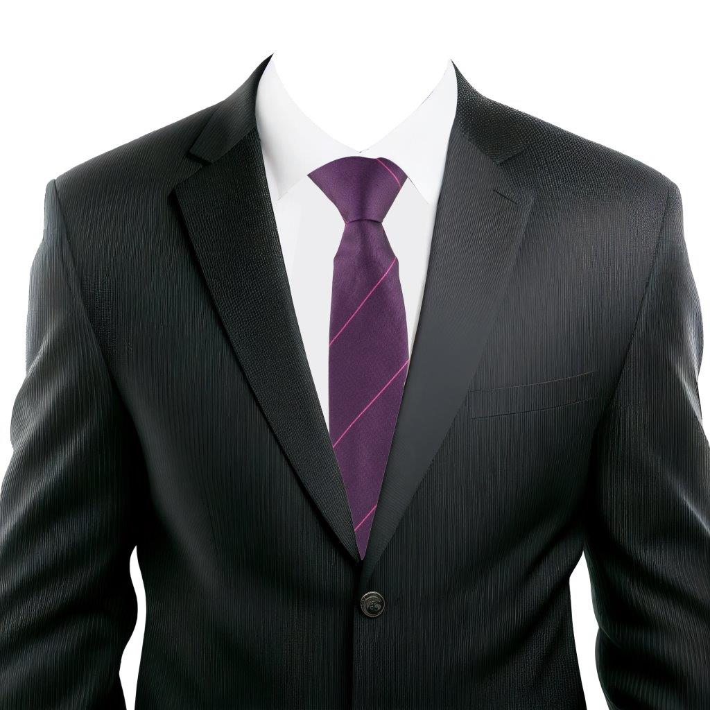 Purple & Pink Striped Silk Necktie
