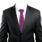 Alvaro Castagnino Magenta Coloured Silk Necktie for Men