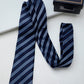 Alvaro Castagnino Blue & White Coloured Printed Skinny Tie