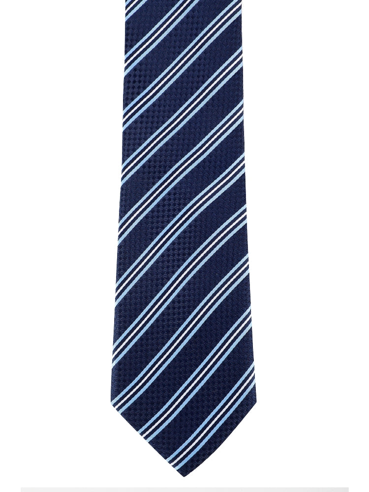Alvaro Castagnino Blue & White Coloured Printed Skinny Tie