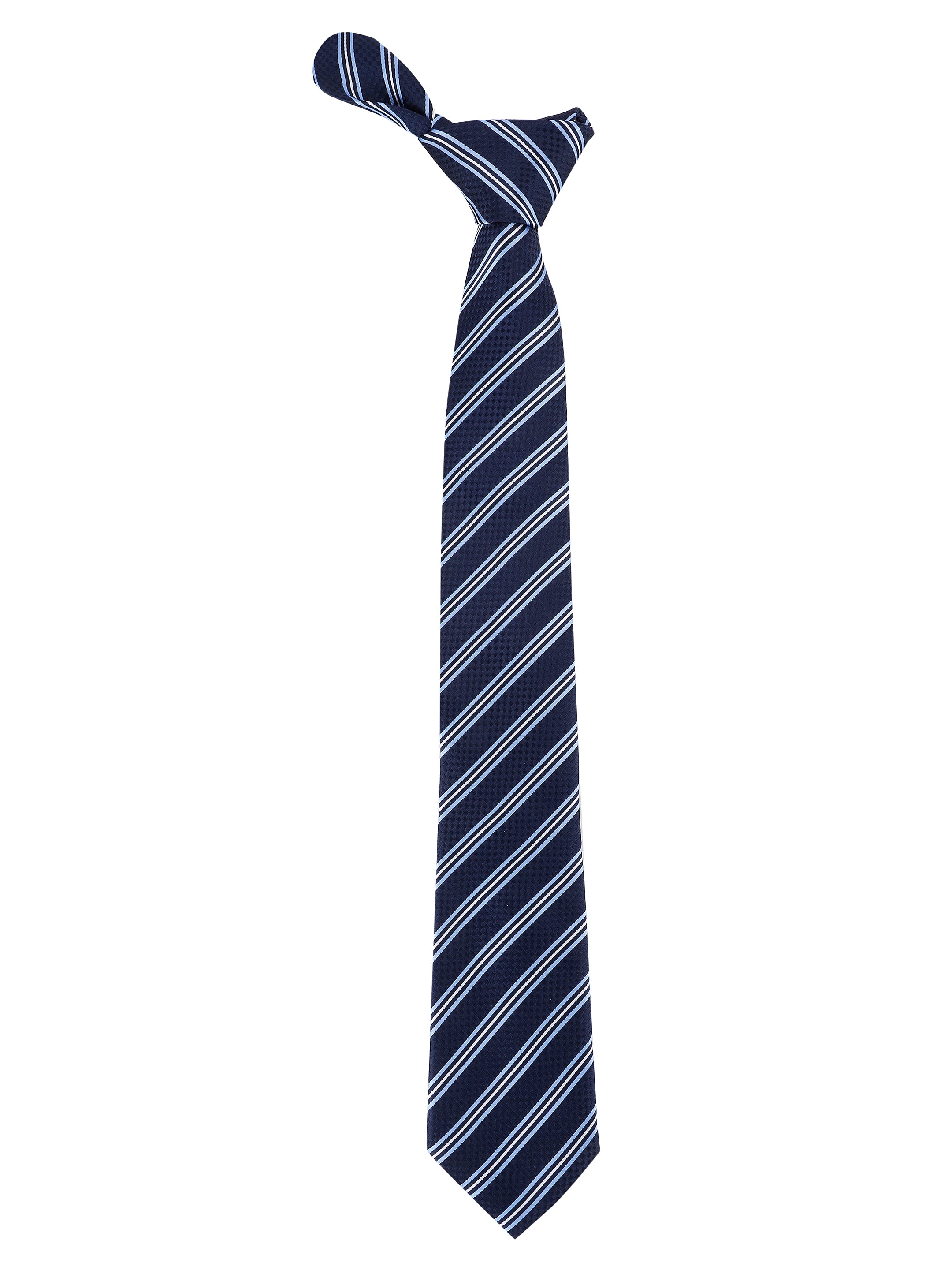 Alvaro Castagnino Blue & White Coloured Printed Skinny Tie