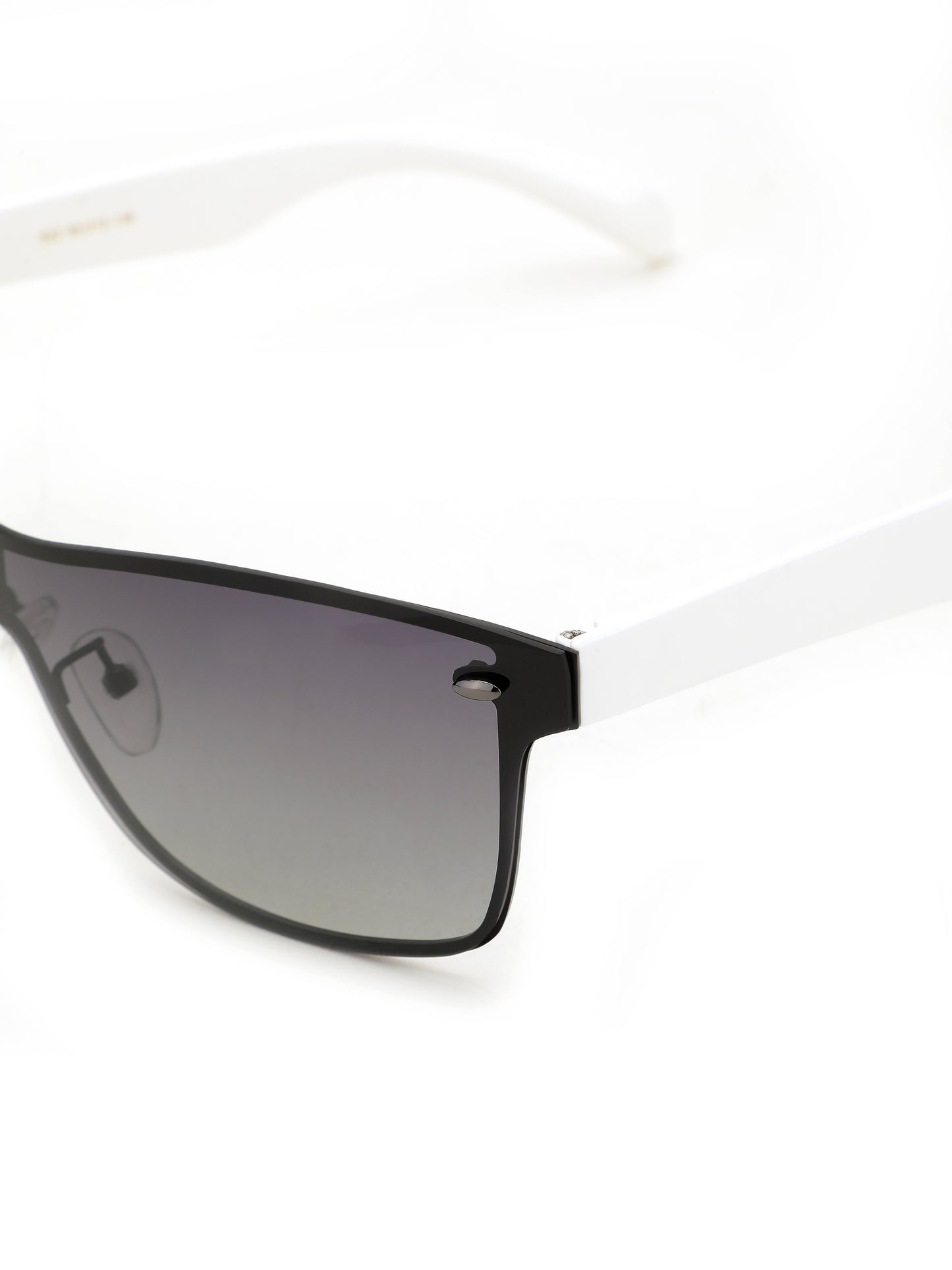 Alvaro Castagnino Men Rectangle Sunglasses with UV Protected Lens (Black& White)