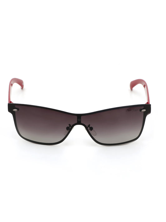 Alvaro Castagnino Men Black & Maroon Sport Sunglasses with UV Protected Lens