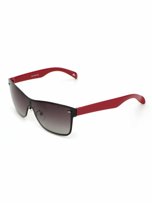 Alvaro Castagnino Men Black & Maroon Sport Sunglasses with UV Protected Lens
