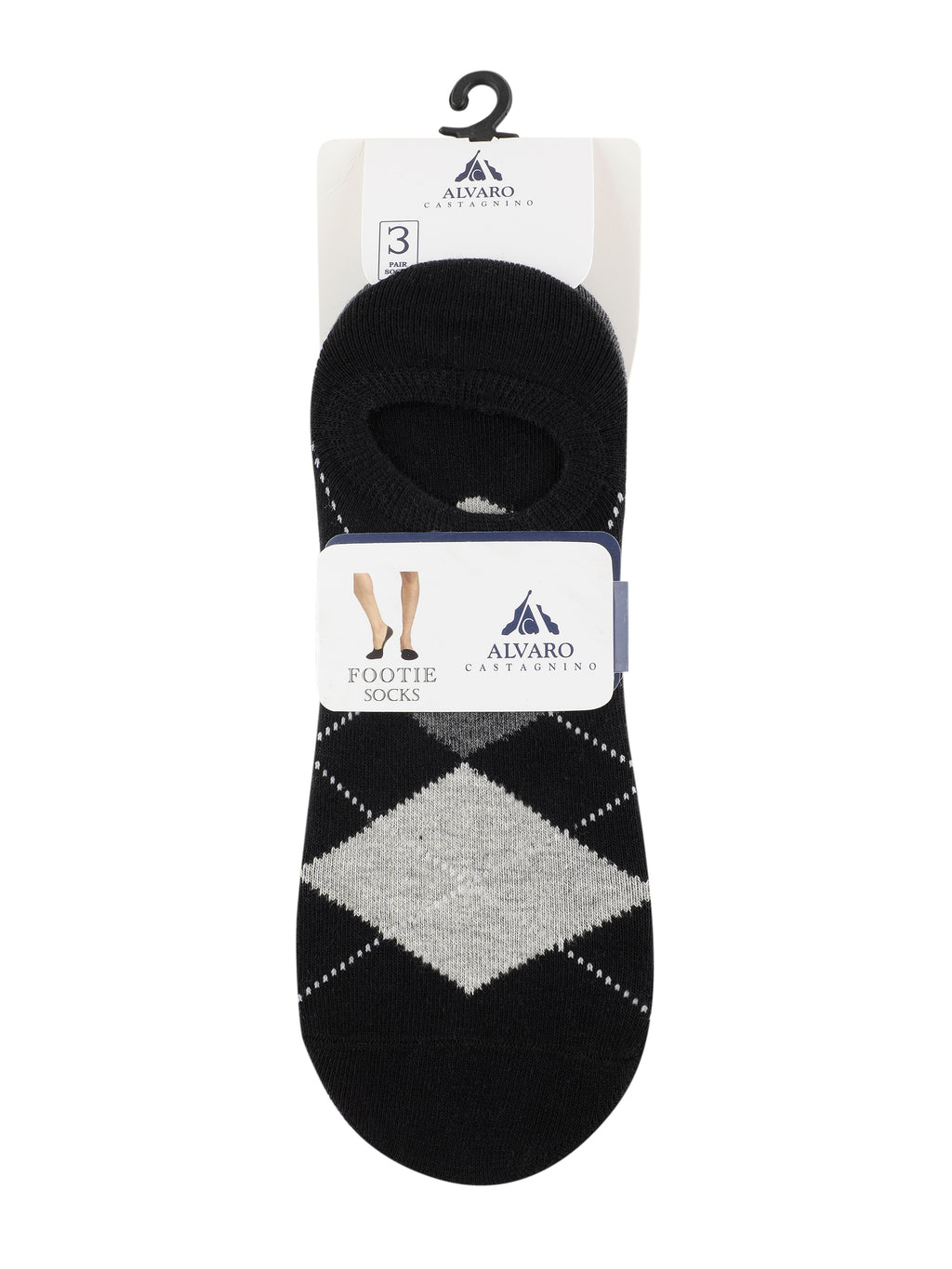 Alvaro Castagnino Men Multi Coloured Checked Shoe Liners Socks
