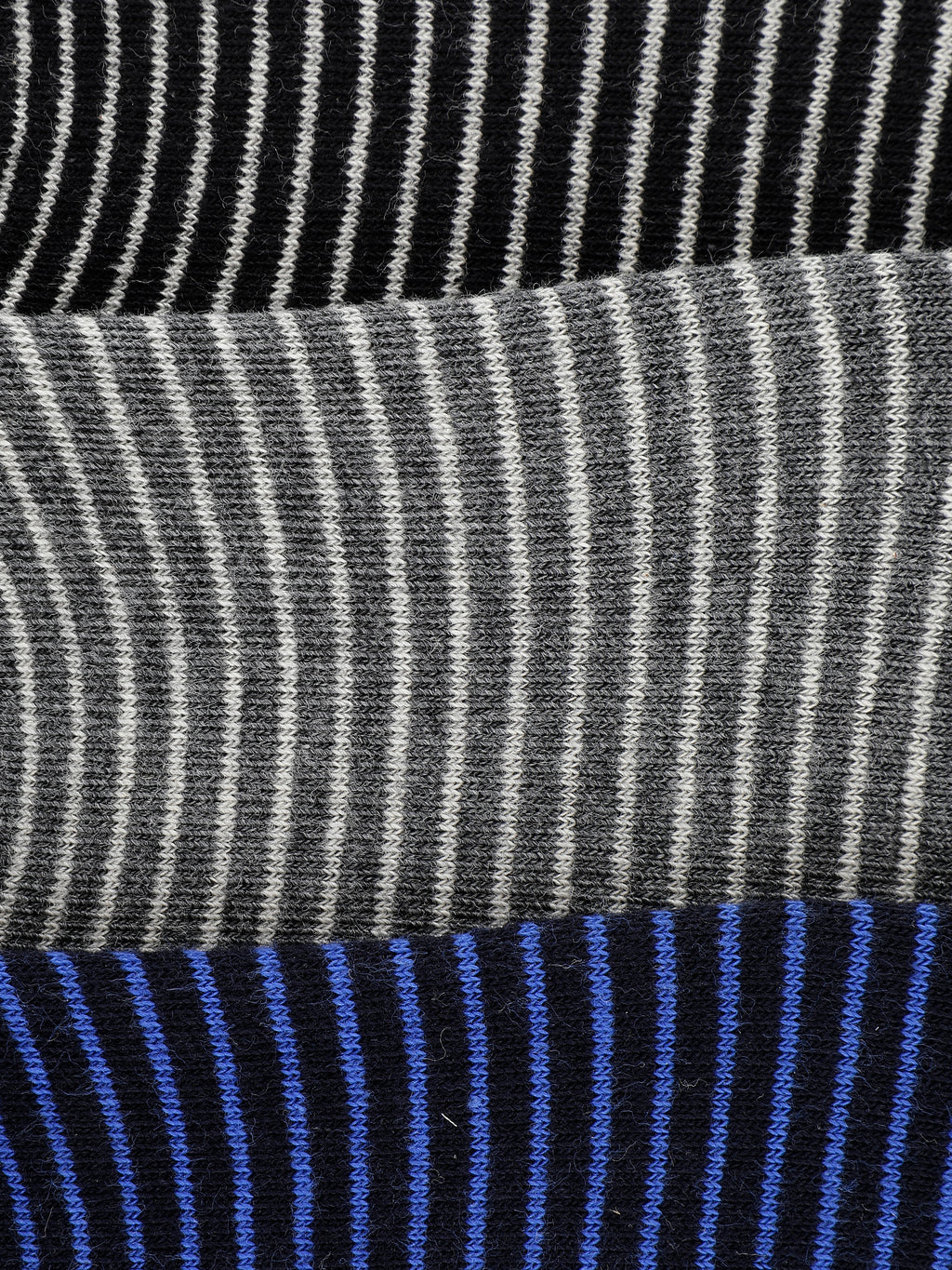 Alvaro Castagnino Men Black & Grey Coloured Striped Shoe Liners Socks