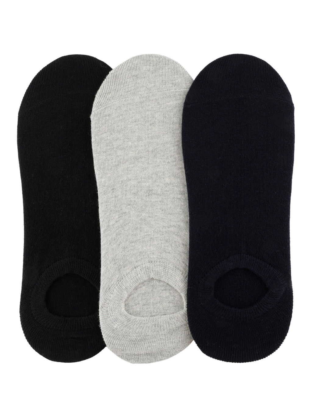 Alvaro Castagnino Men Black Grey & Blue Coloured Plain Shoe Liners Socks