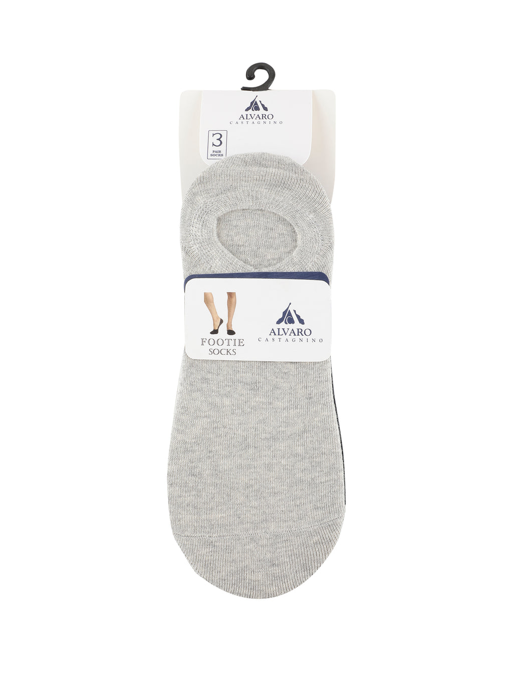 Alvaro Castagnino Men Black Grey & Blue Coloured Plain Shoe Liners Socks