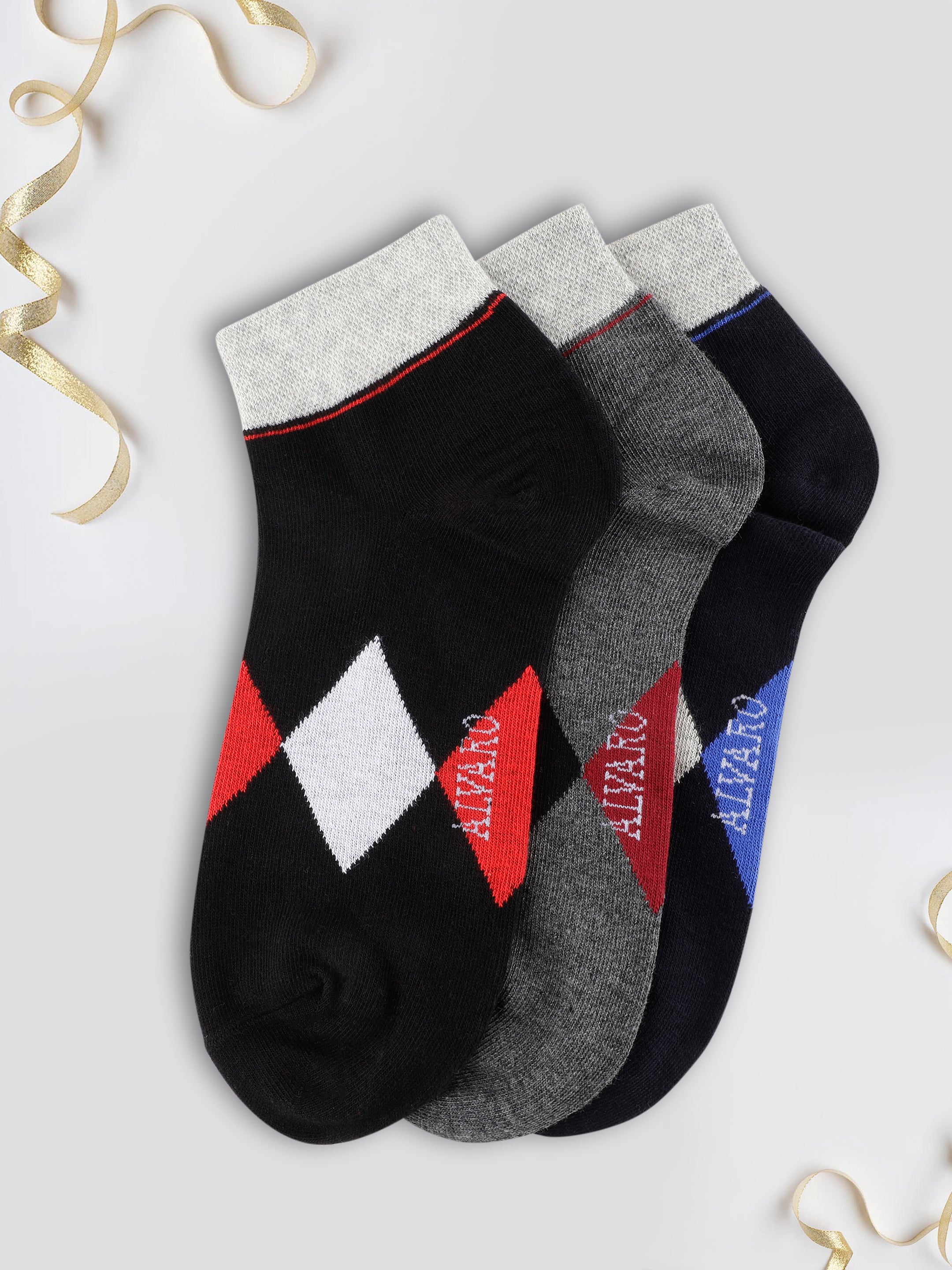 Alvaro Castagnino Men Multi Coloured Ankle-Length Socks