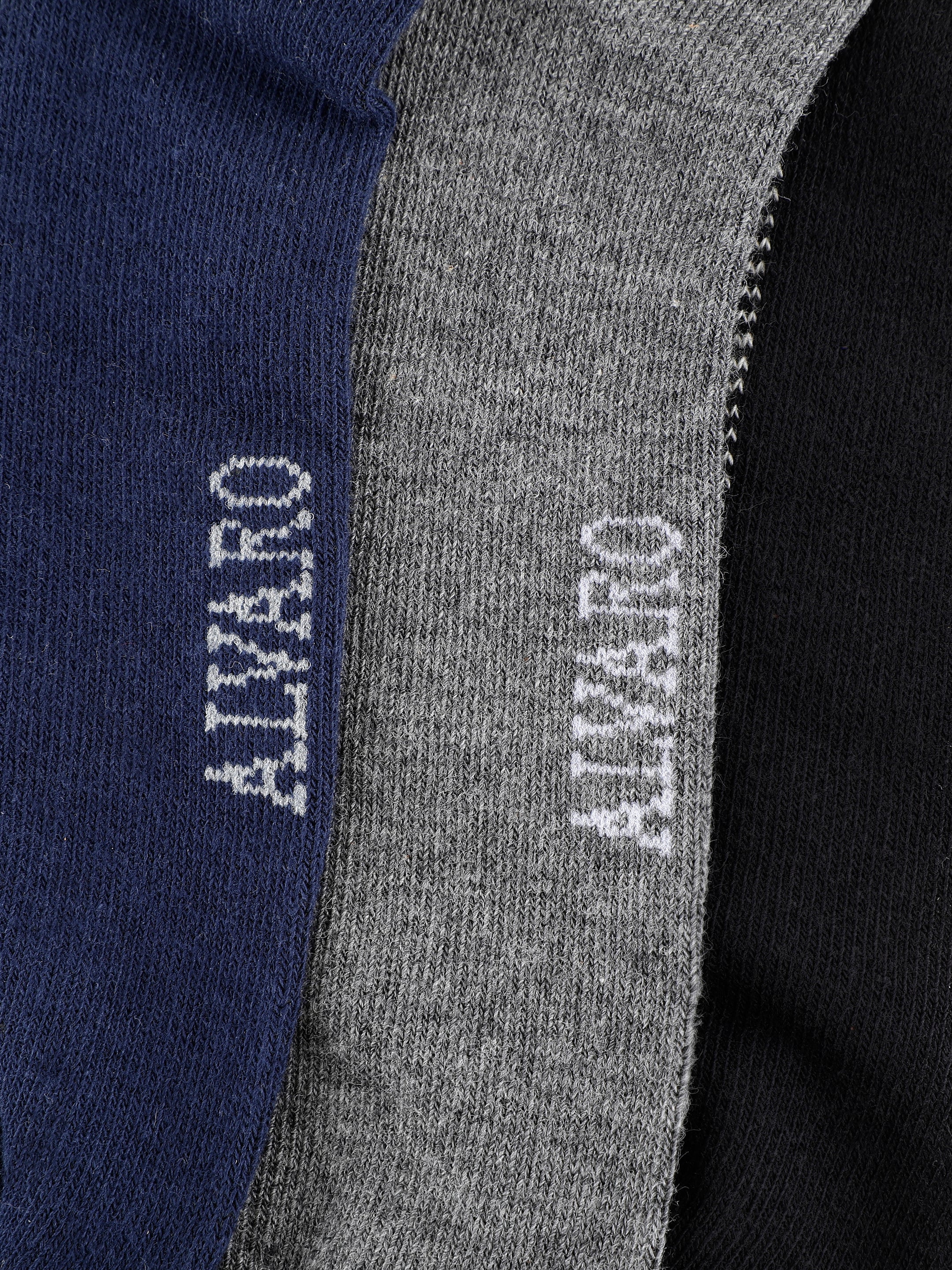 Alvaro Castagnino Men Black Grey & Blue Coloured Ankle-Length Socks