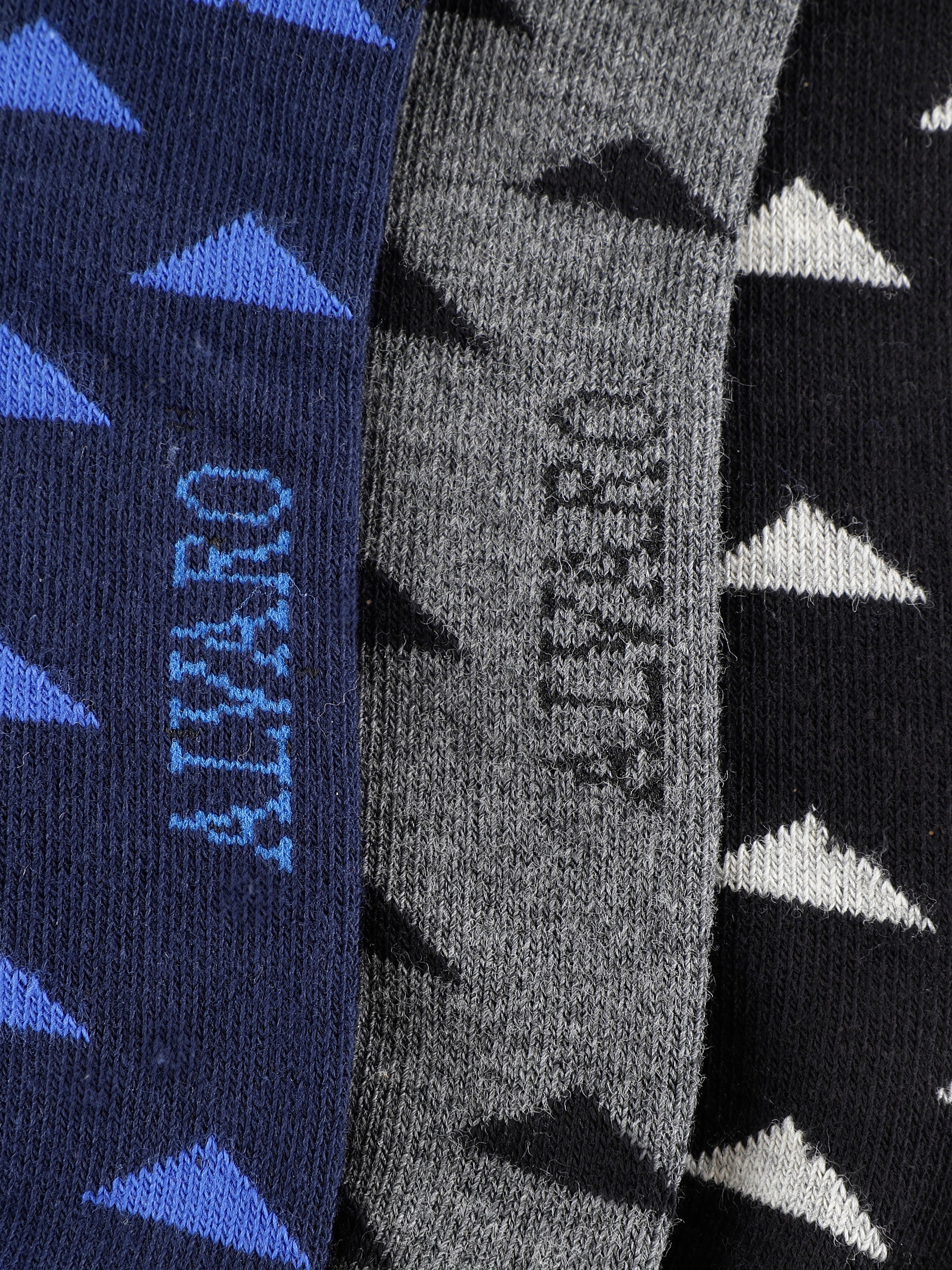 Alvaro Castagnino Men  Black Grey & Blue Coloured Ankle-Length Socks
