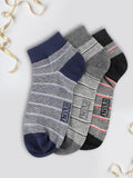 Alvaro Castagnino Men  Black Grey & Blue Coloured Ankle-Length Socks