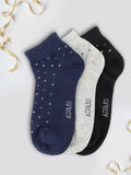 Alvaro Castagnino Men Black Grey & Blue Coloured Ankle-Length Socks