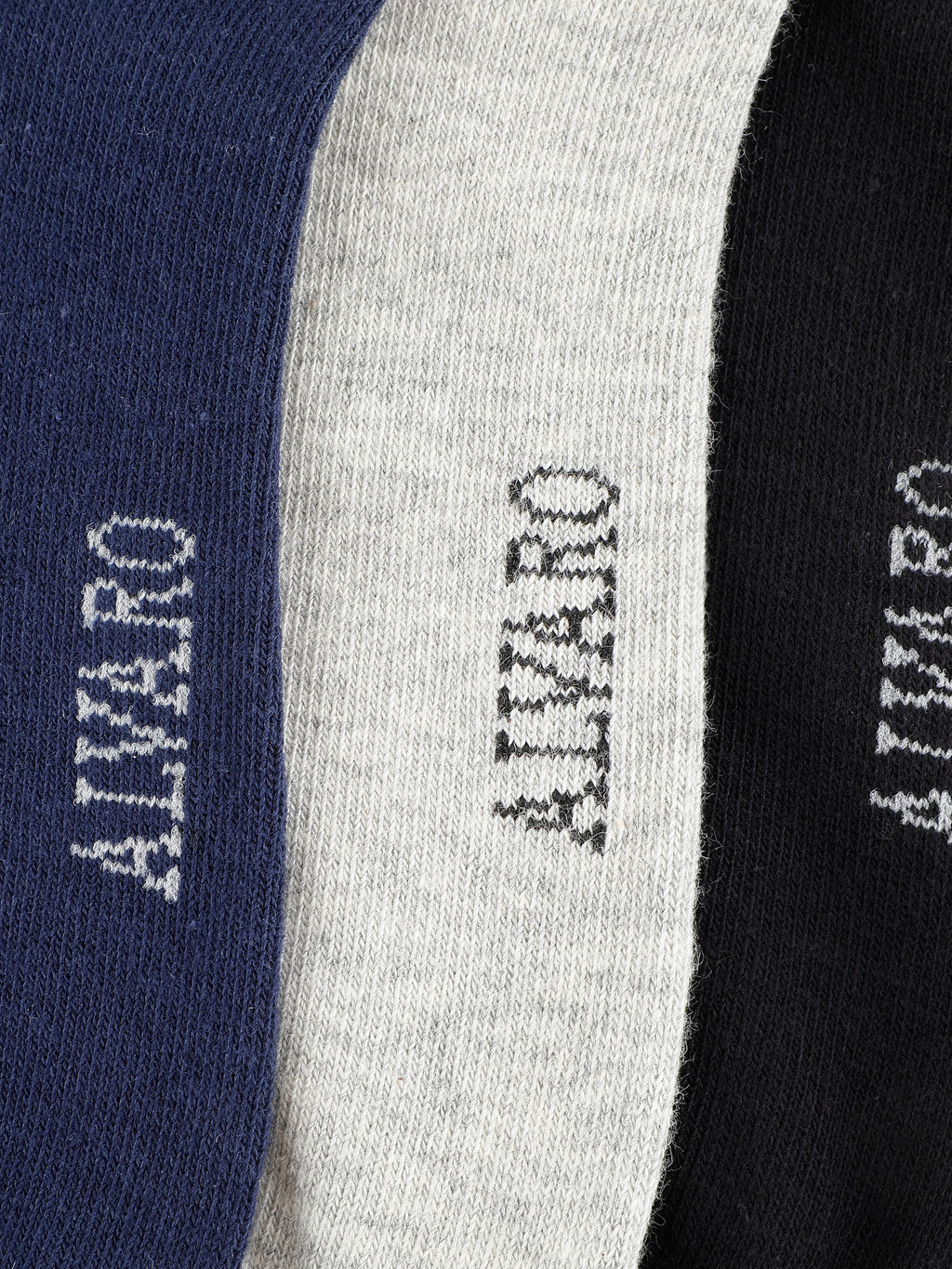 Alvaro Castagnino Men Black Grey & Blue Coloured Ankle-Length Socks