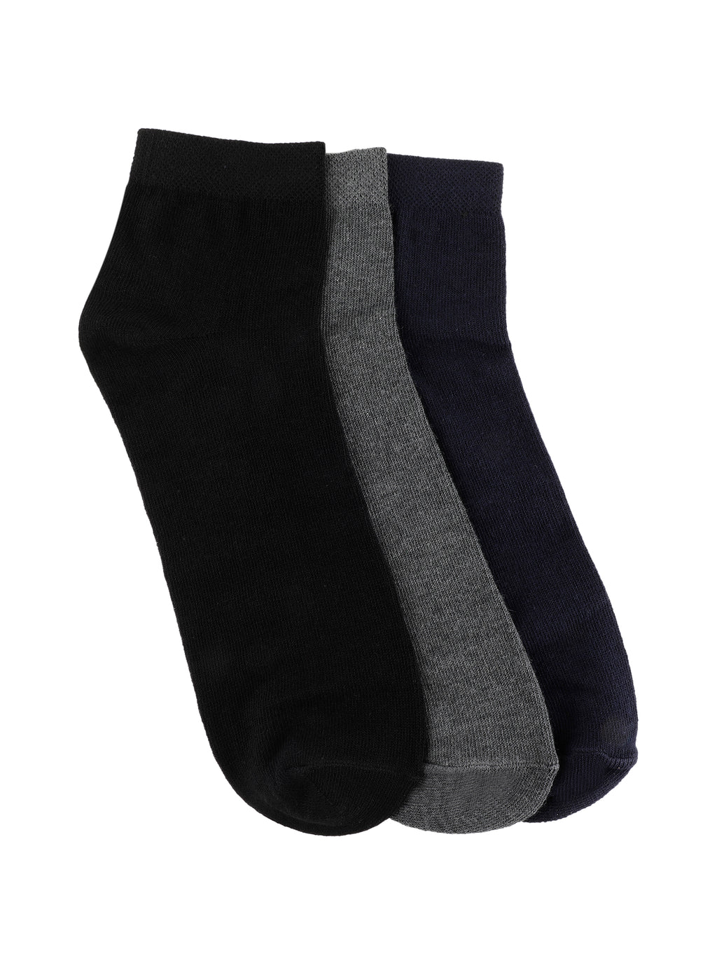 Alvaro Castagnino Men  Black Grey & Blue Coloured Plain Ankle-Length Socks