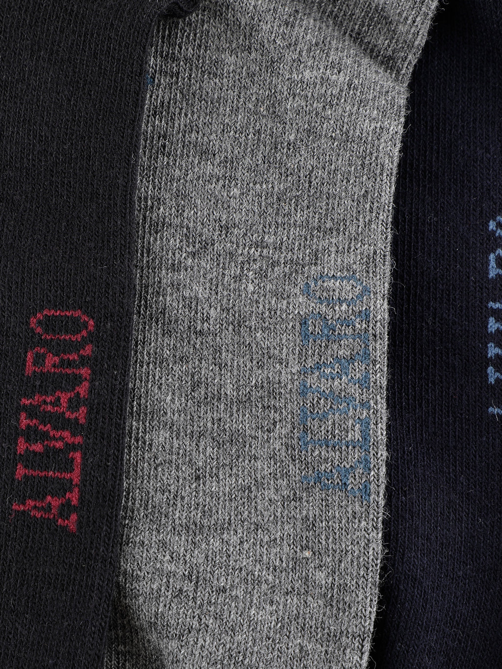 Alvaro Castagnino Men Black Grey & Blue Coloured Ankle-Length Socks