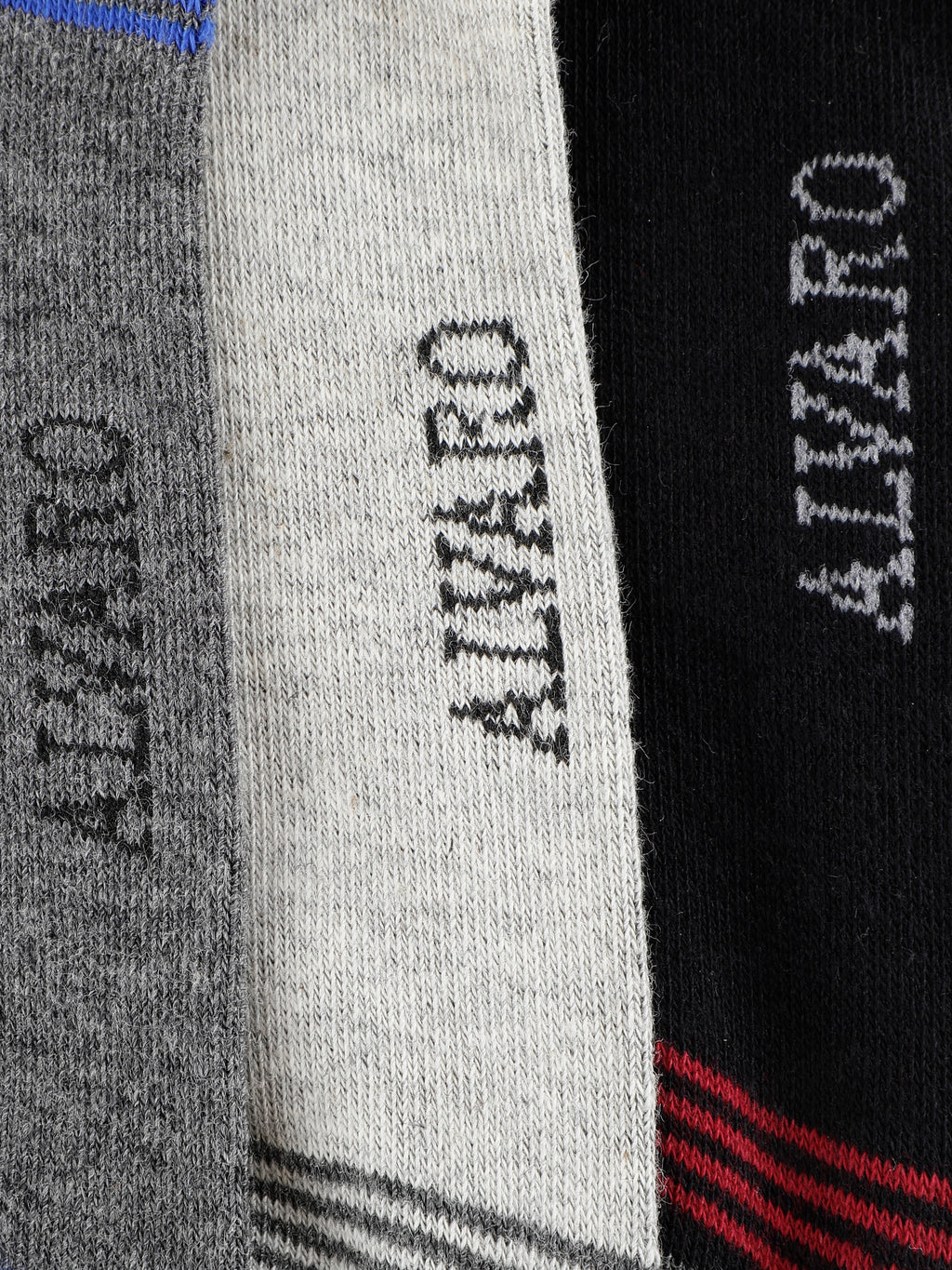 Alvaro Castagnino Men Black Grey & Blue Coloured Ankle-Length Socks