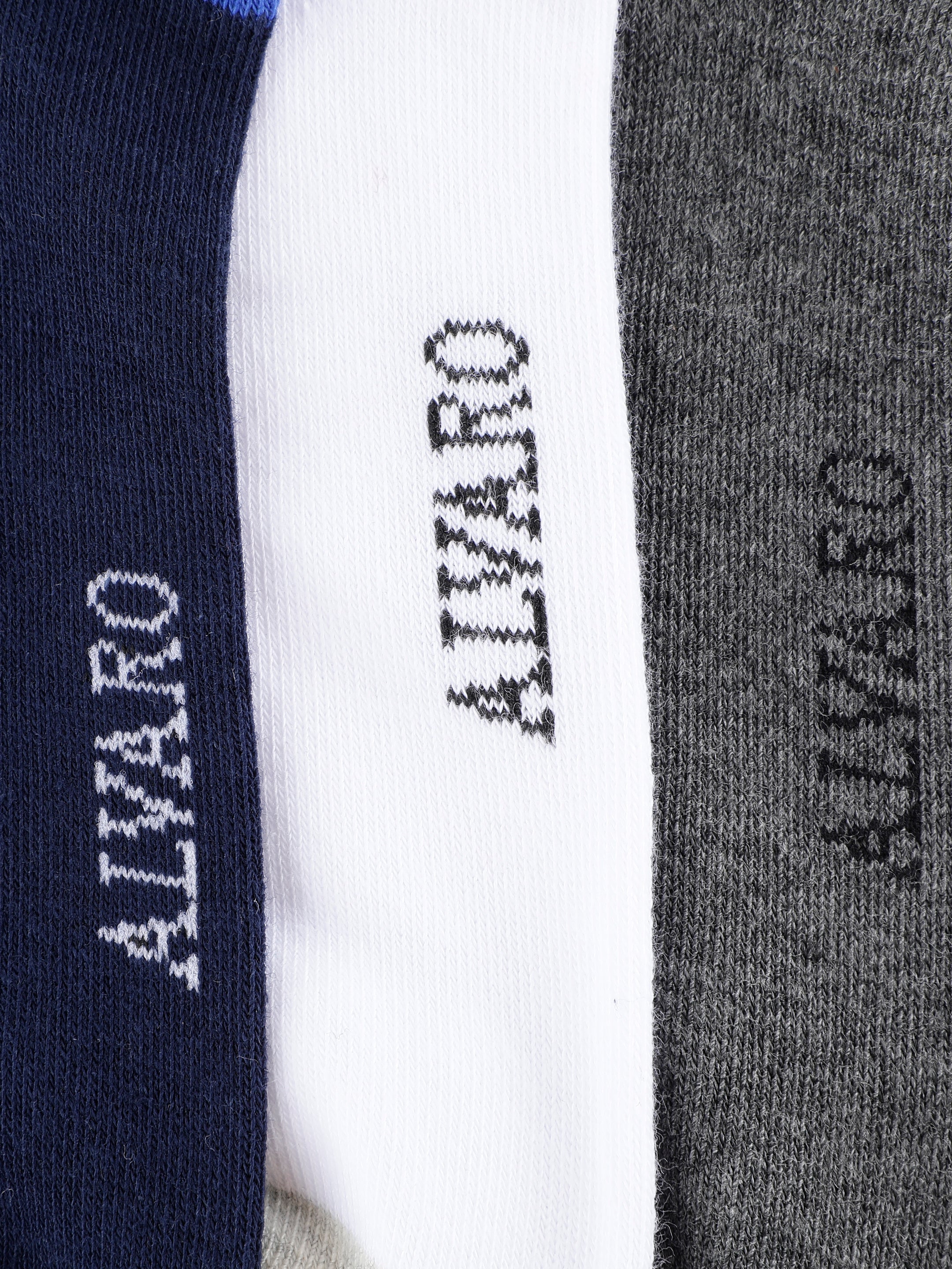 Navy , White & Grey Ankle Socks
