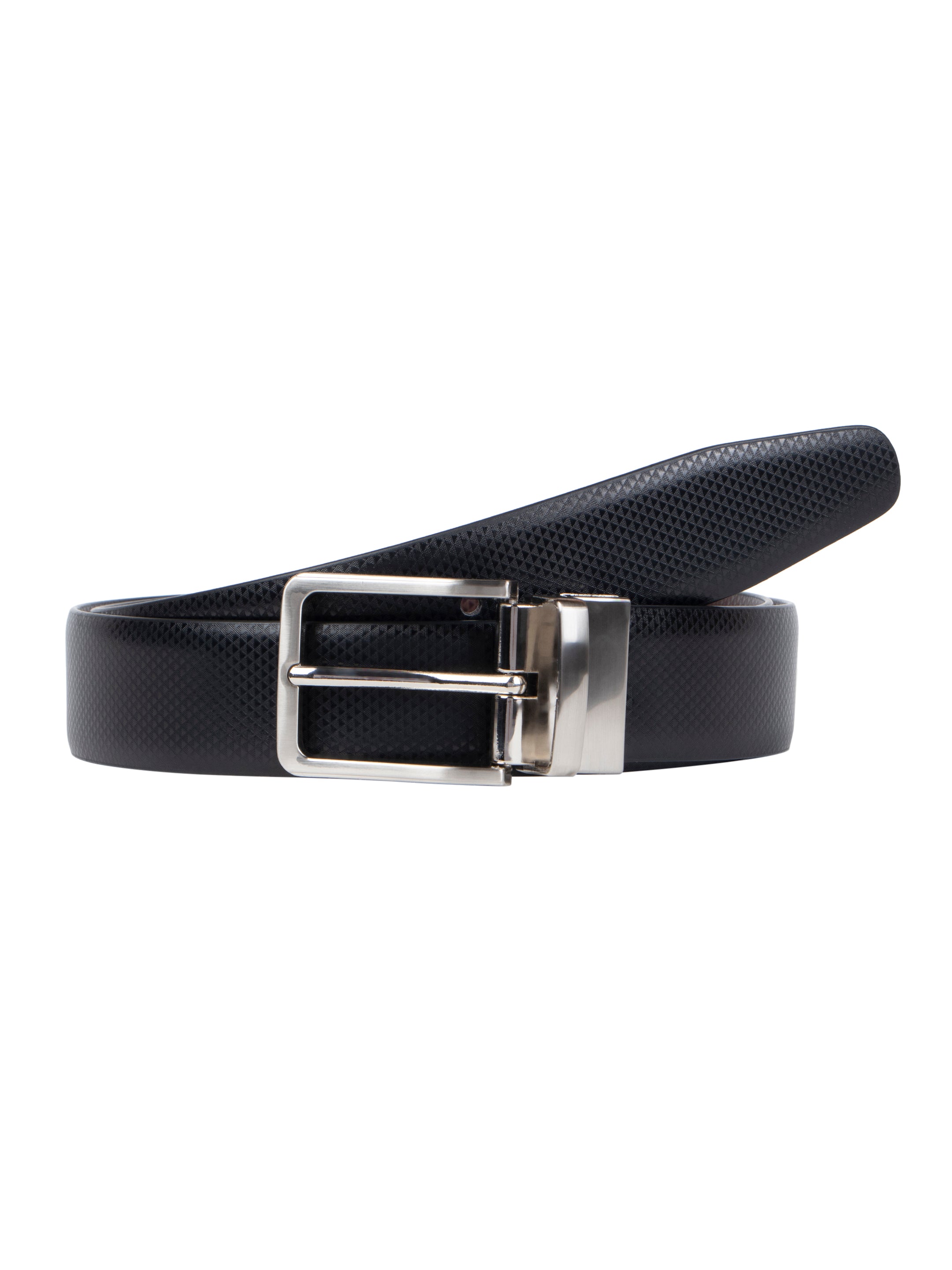 Alvaro Castagnino Black Colored Reversible Formal Belt for Men