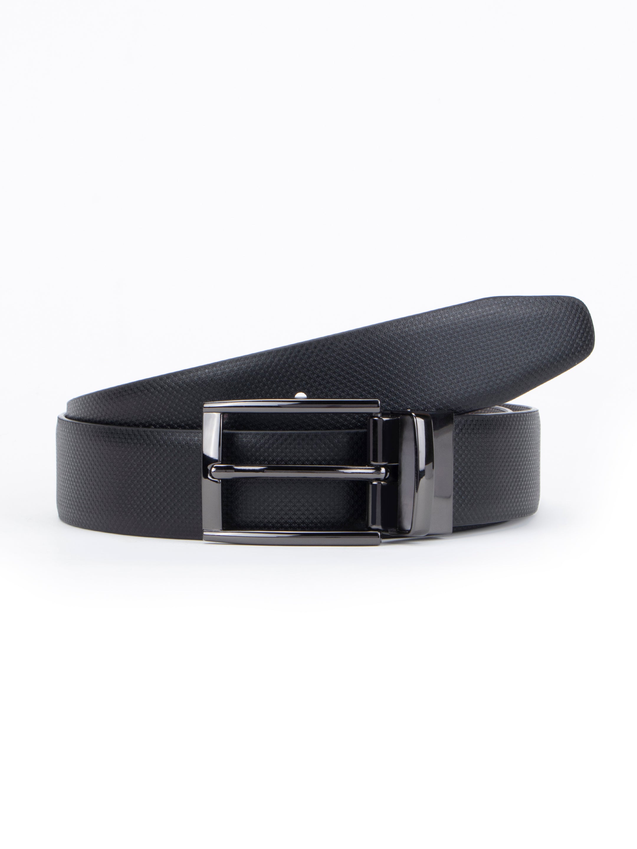Alvaro Castagnino Black Colored Reversible Formal Belt for Men
