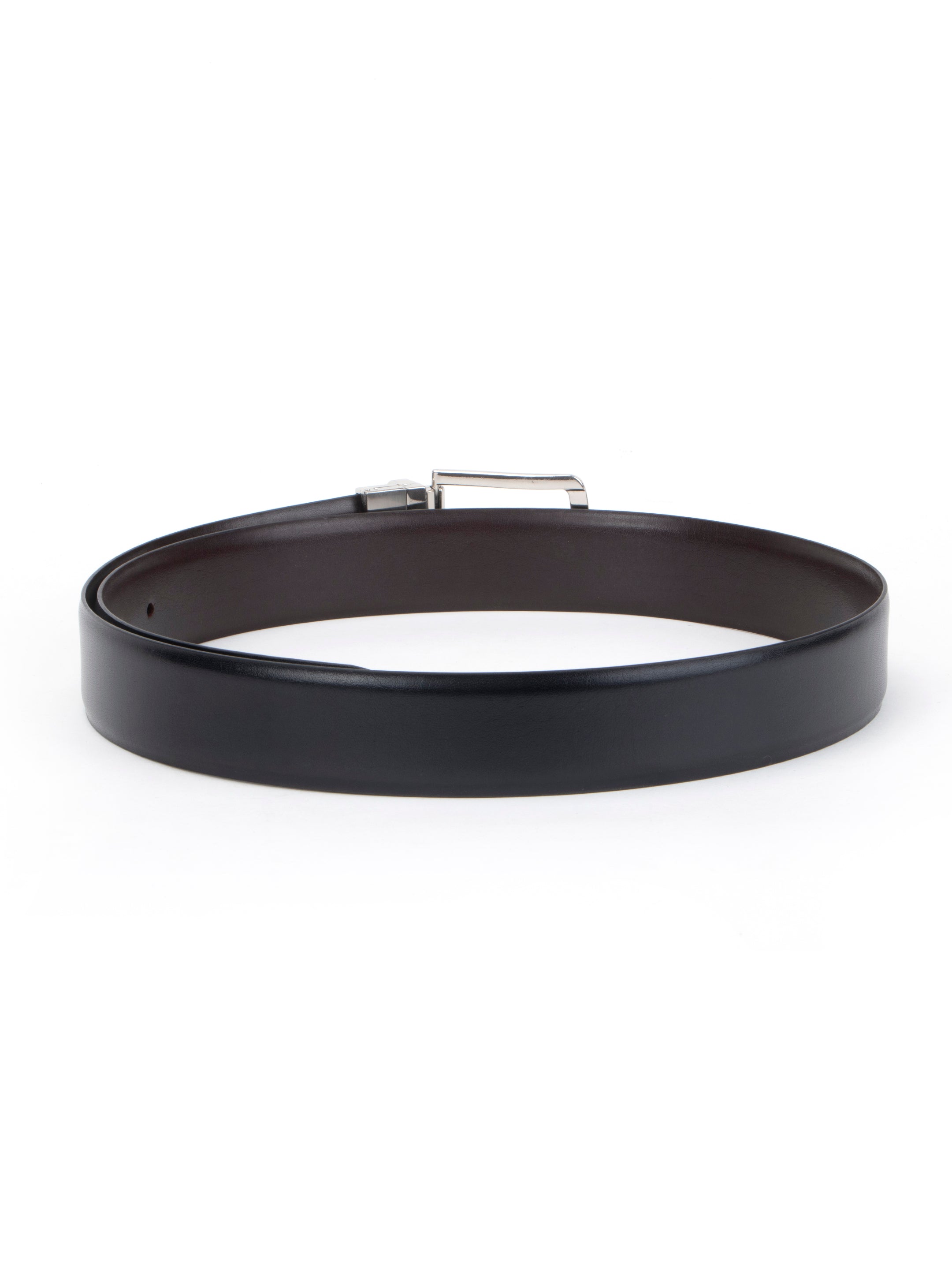Black & Brown Beveled Reversible Leather Belt