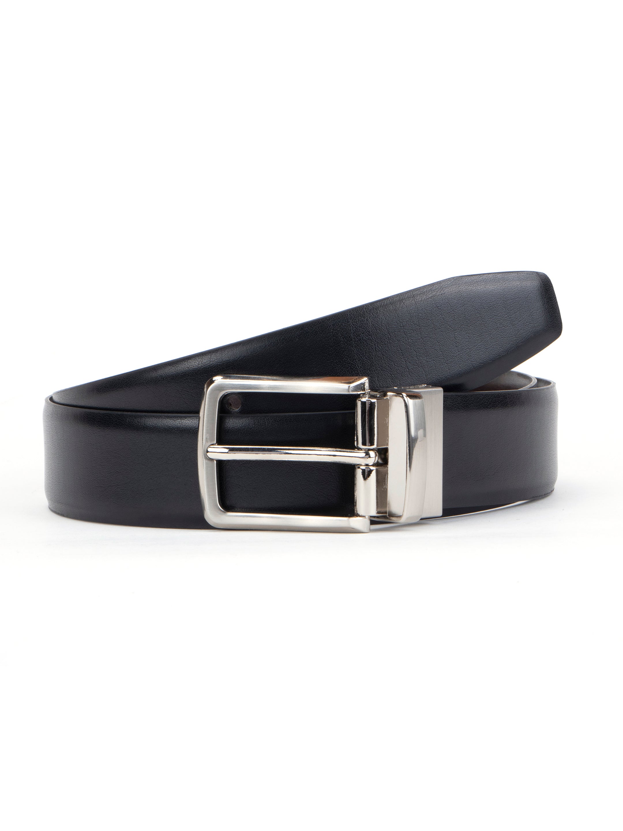 Alvaro Castagnino Black Colored Reversible Formal Belt for Men