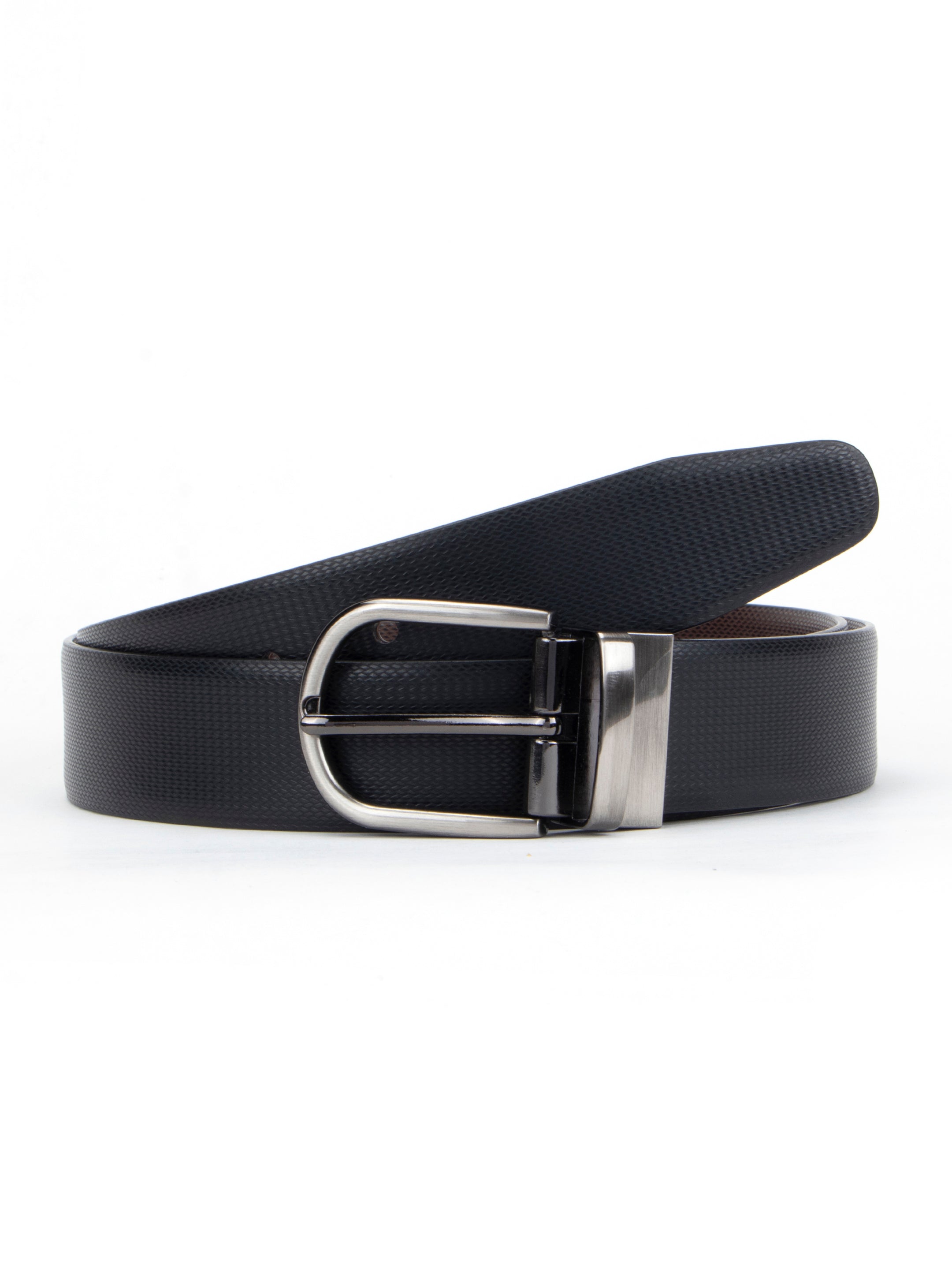 Alvaro Castagnino Black Colored Reversible Formal Belt for Men