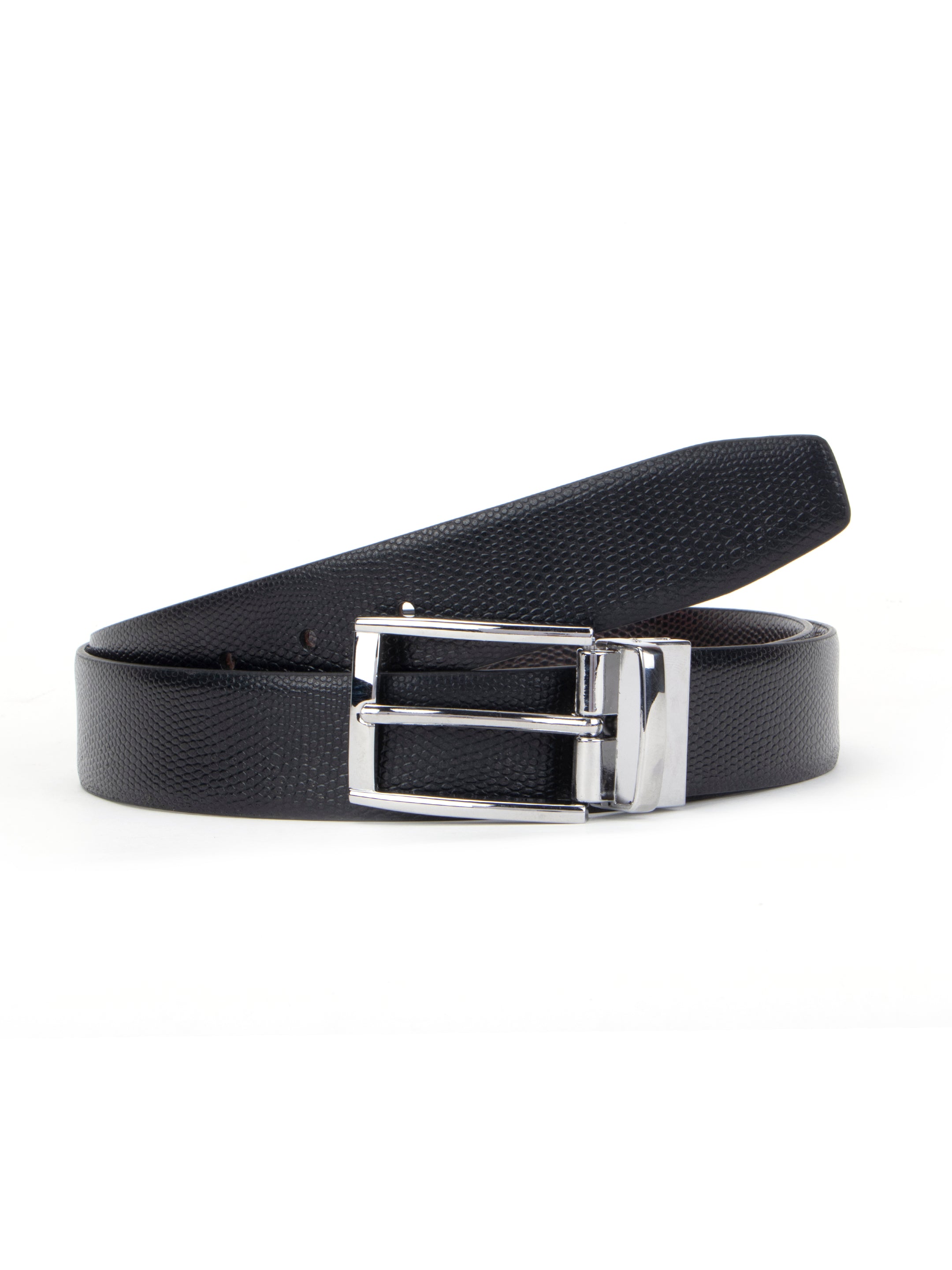 Alvaro Castagnino Black Colored Reversible Formal Belt for Men