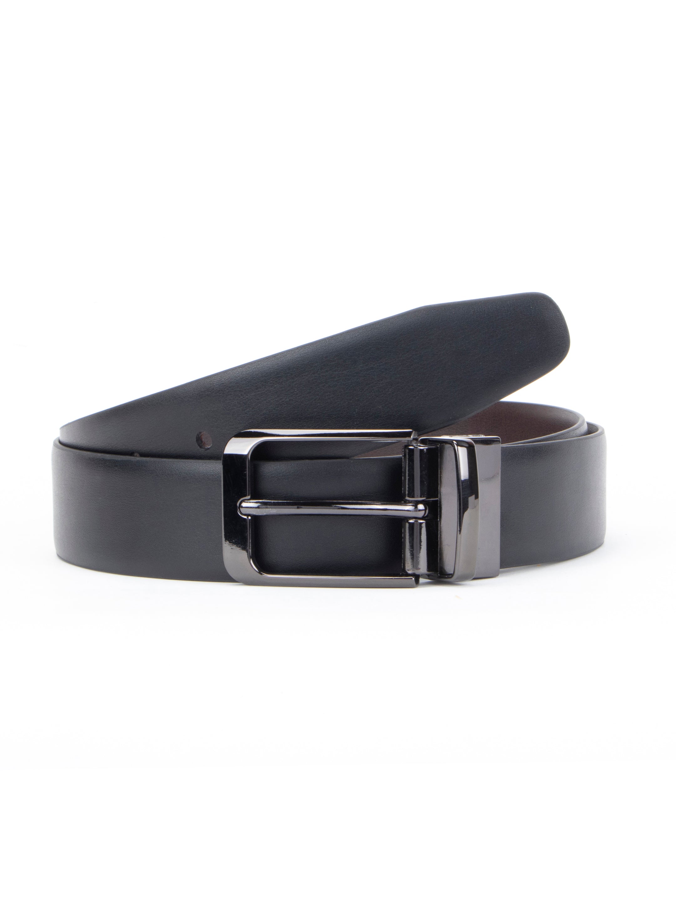 Alvaro Castagnino Black Colored Reversible Formal Belt for Men