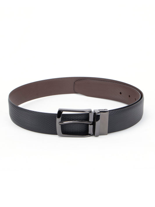 Alvaro Castagnino Black Colored Reversible Formal Belt for Men