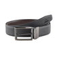 Alvaro Castagnino Men Black & Brown Textured Leather Formal Reversible Belt