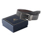 Alvaro Castagnino Men Black & Brown Textured Leather Formal Reversible Belt