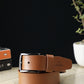 Alvaro Castagnino Men Tan Textured Leather Formal Single Side Belt