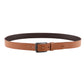 Alvaro Castagnino Men Tan Textured Leather Formal Single Side Belt